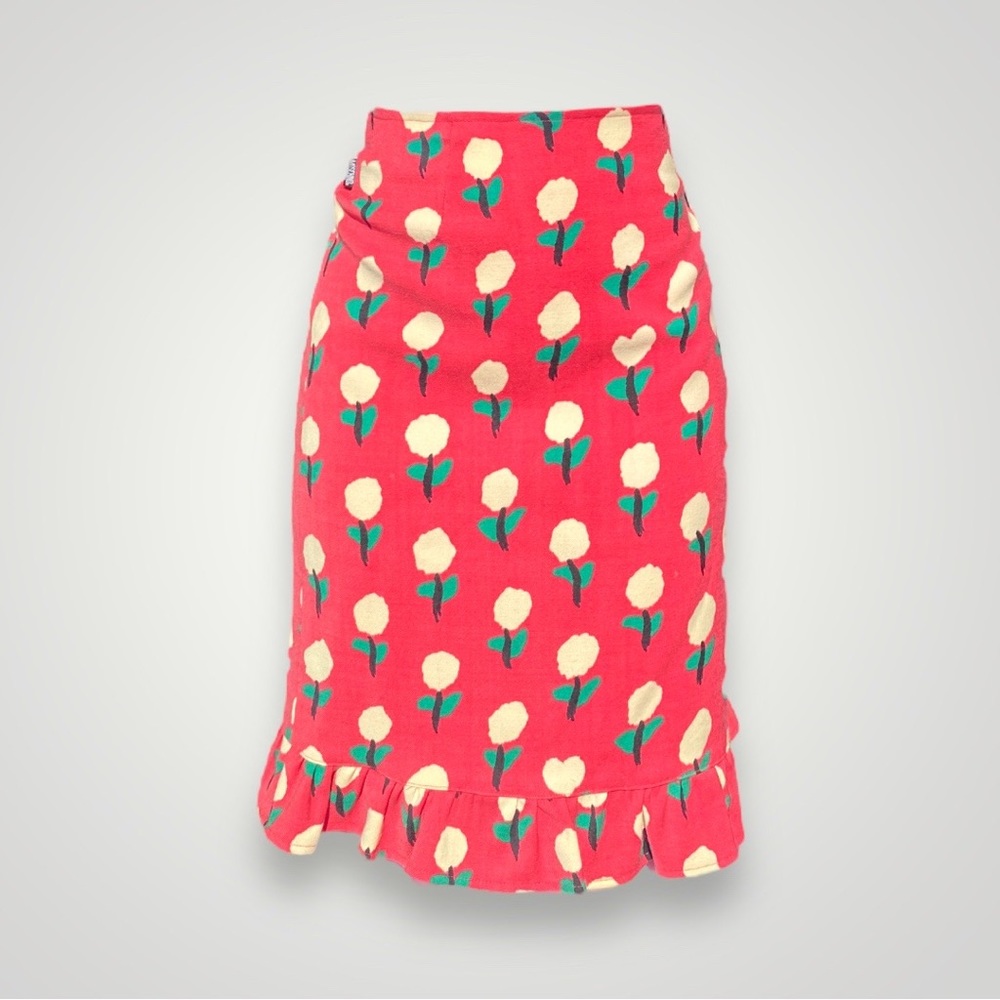 Moschino Pink Floral Printed Midi Skirt 🌸